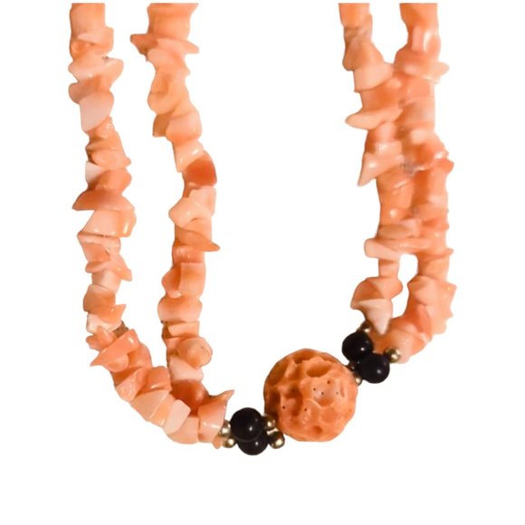 DISCO LEMONADE Vintage Natural Angel Skin Coral Beaded Necklace, Angelskin,Angel - Picture 13 of 16